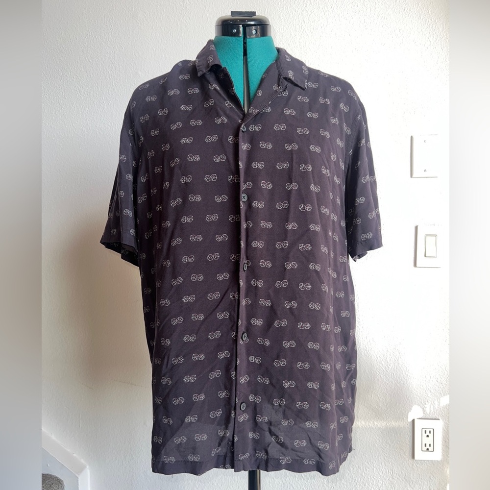 Allsaints Men's Black Lucky Dice Shirt
